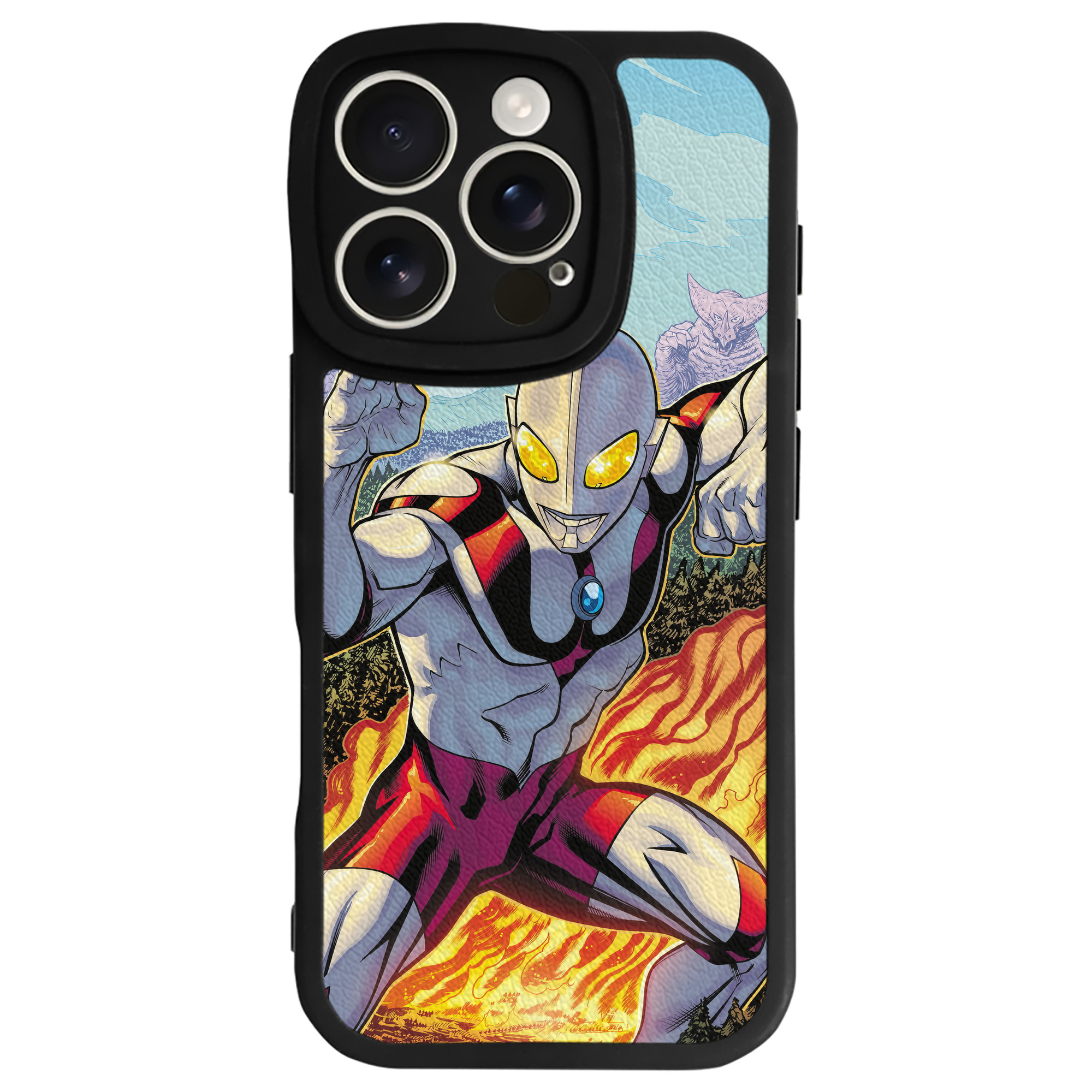 （画像用） ウルトラマン Ultraman 【iPhone 16シリーズ対応】シリコンスマホケース（レザー調） 材質：シリコン